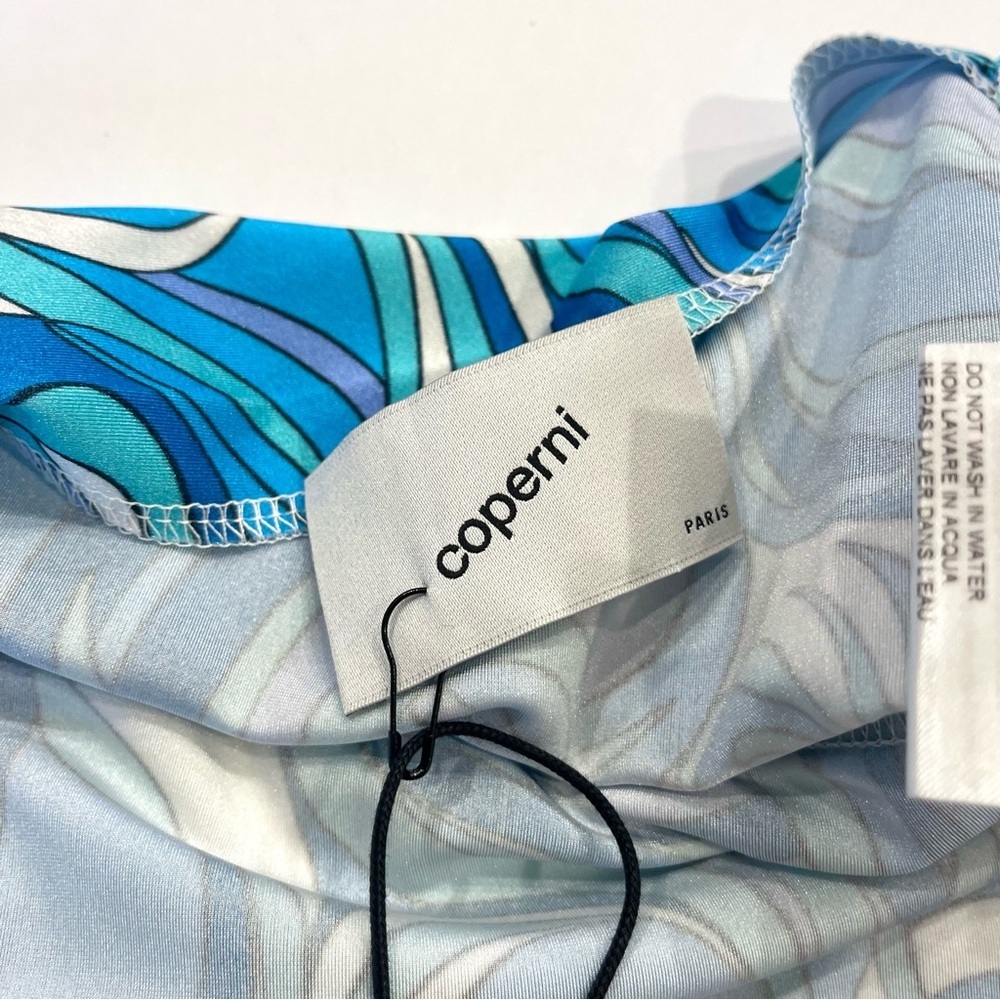 NWT Coperni bralette banded branded top in acid blue , brand NEW - Picture 7 of 8